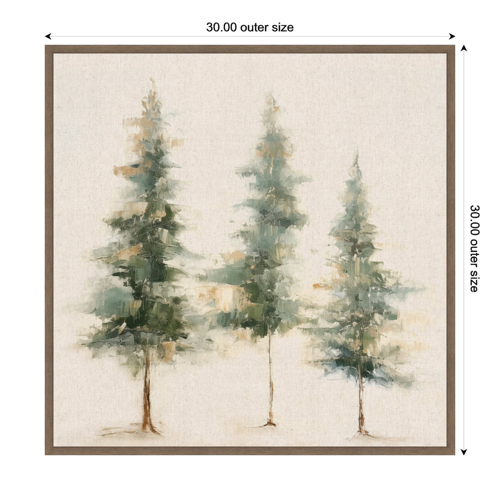 Sylvie Evergreen Forest Framed Canvas