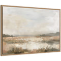 Neutral Abstract Landscape Framed Canvas