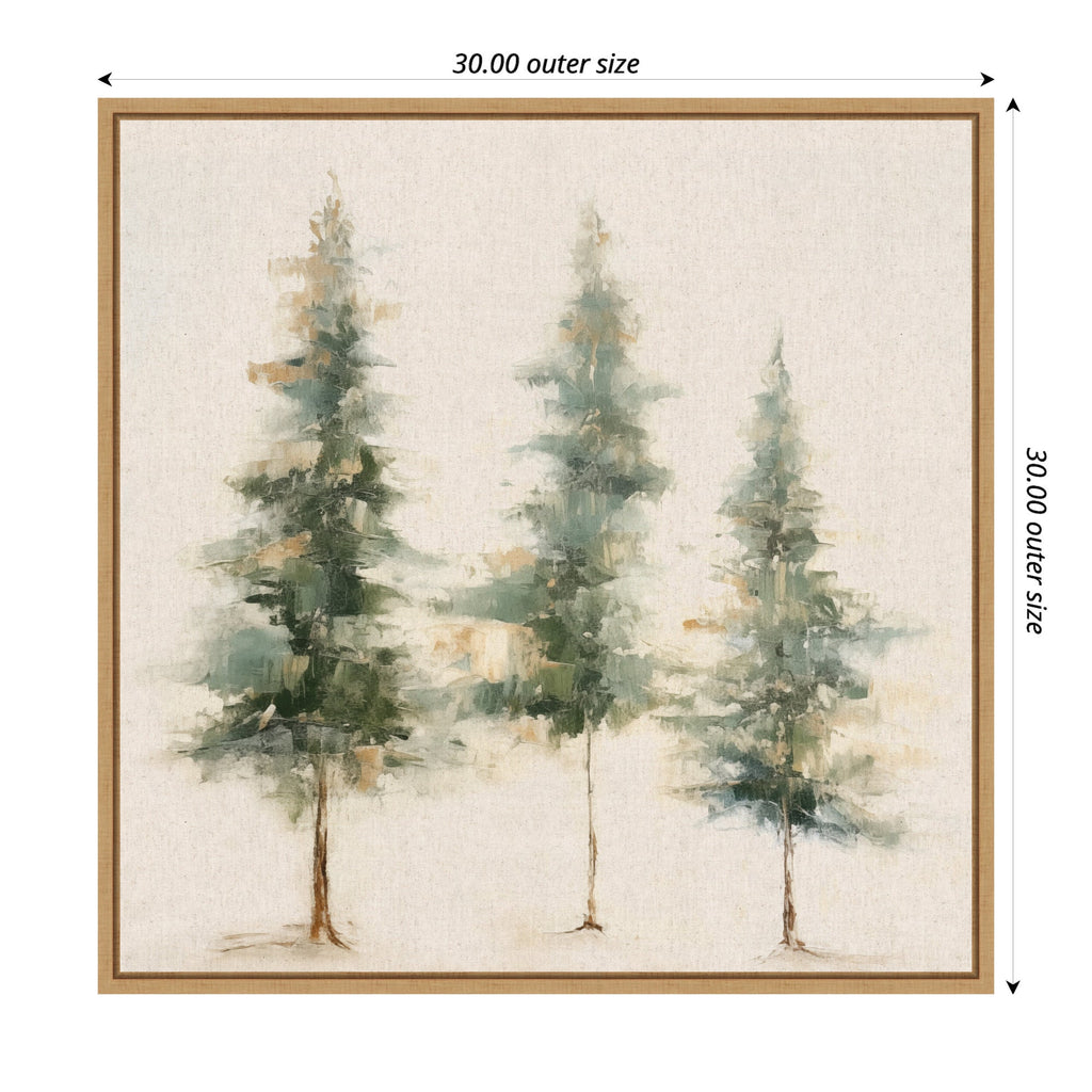 Sylvie Evergreen Forest Framed Canvas