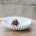 Matte White Ripple Dish