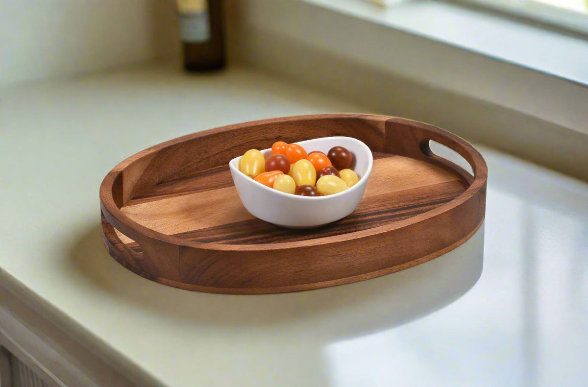 Acacia Oval Serving Tray