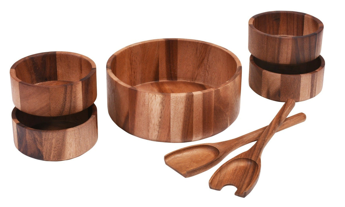 Acacia Salad Bowl Set