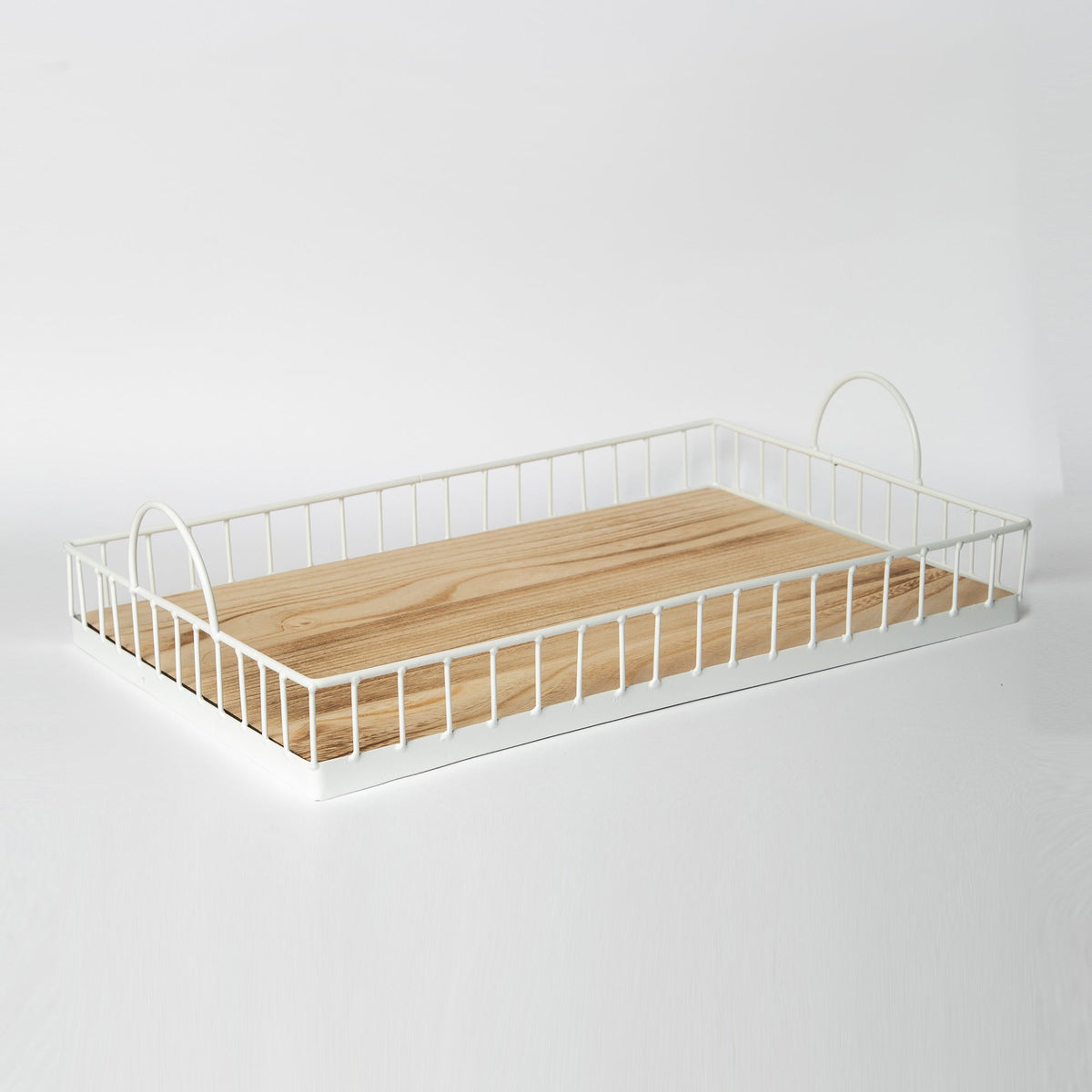 Rustic Metal & Wood Tray