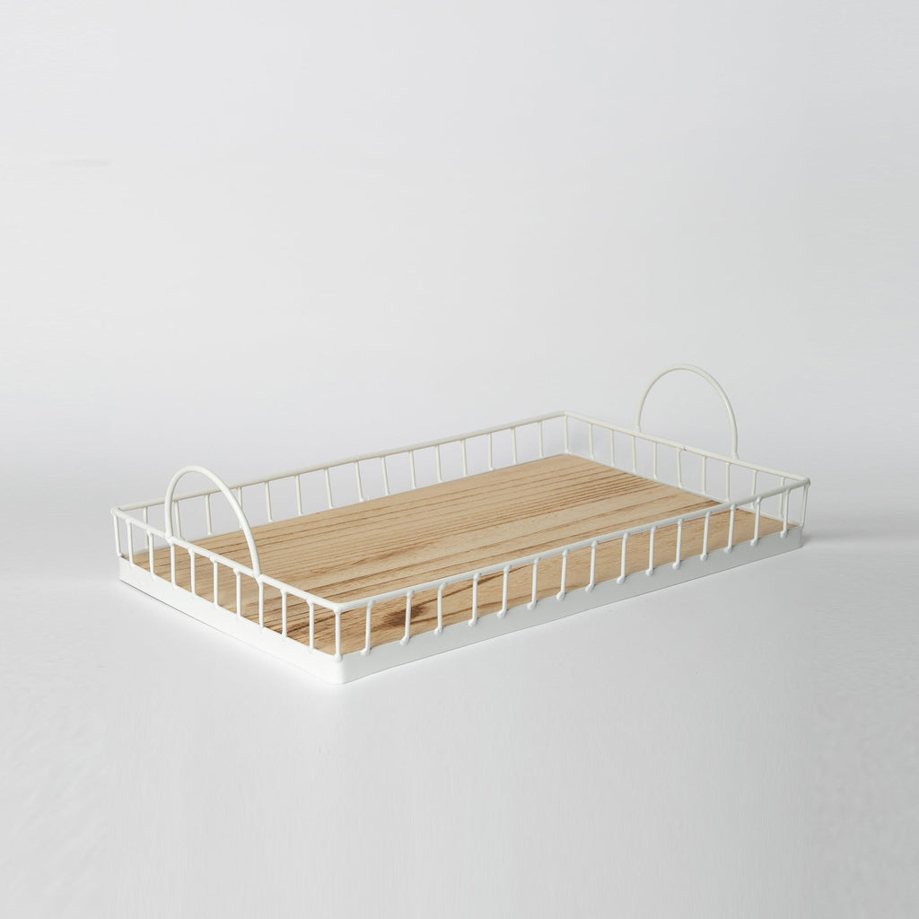 Rustic Metal & Wood Tray