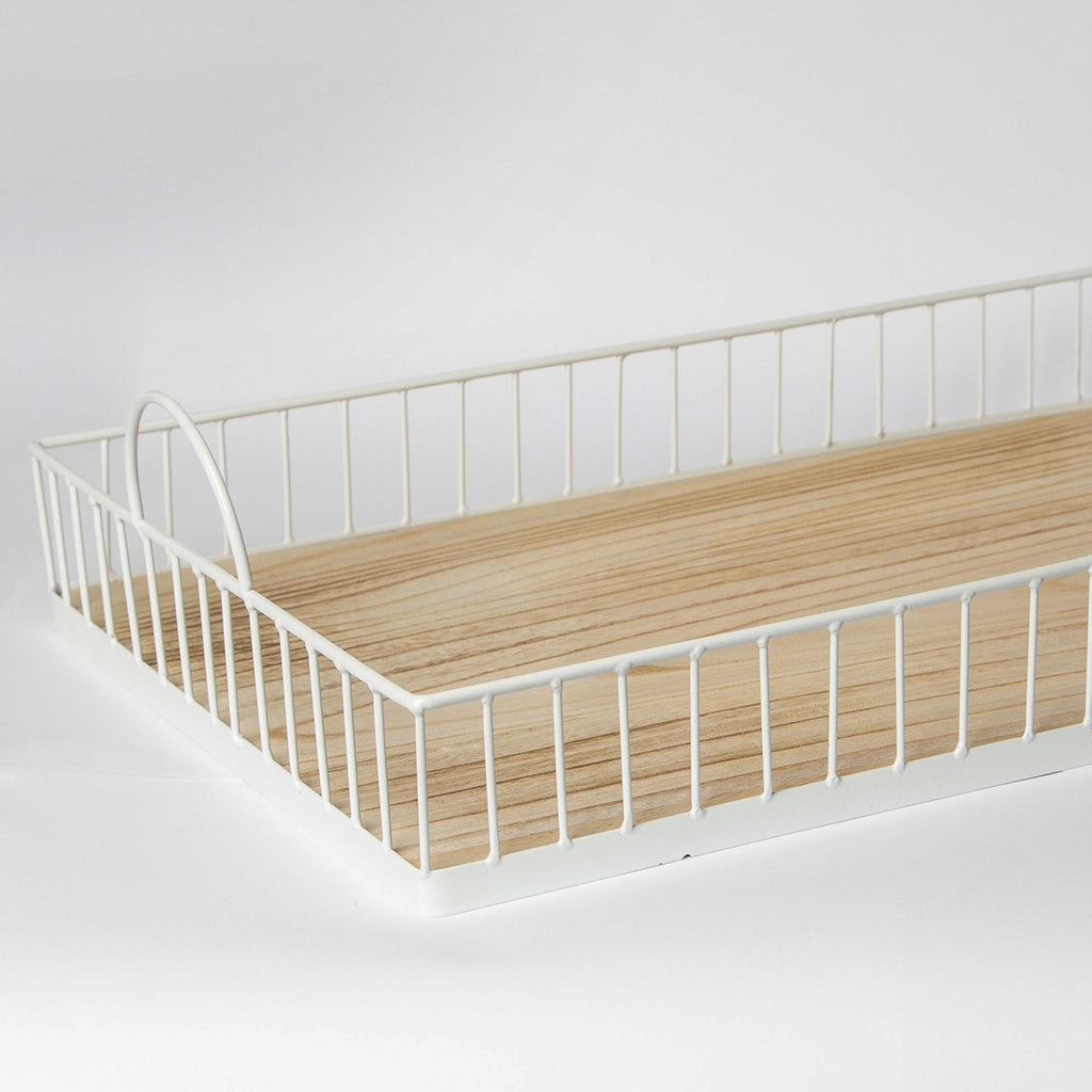 Rustic Metal & Wood Tray