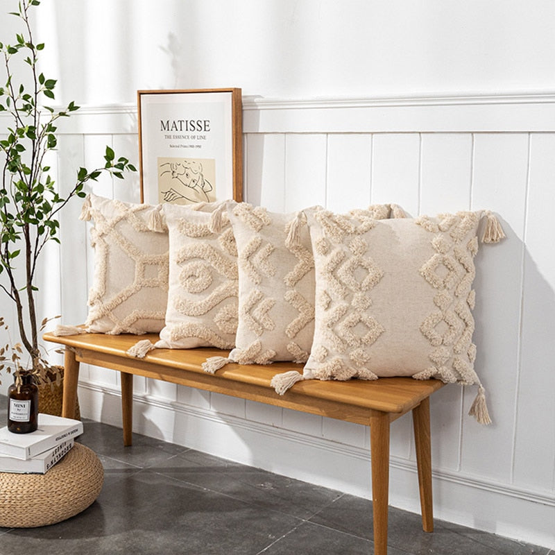 Boho Tassel Pillow Cover