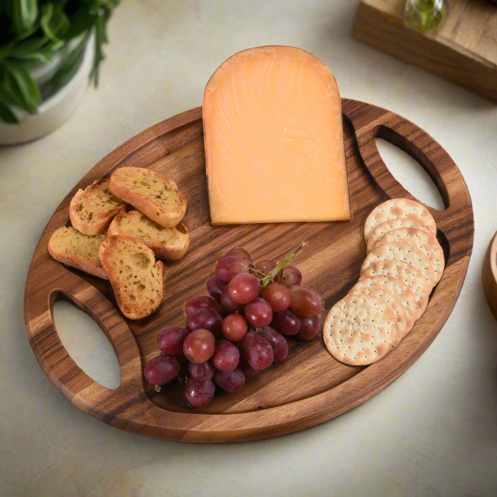 Oval Serving Tray with Handles