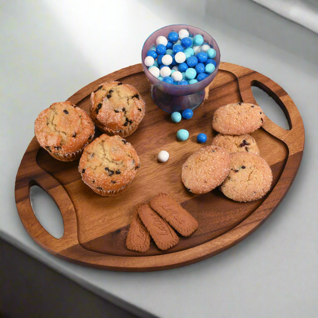Oval Serving Tray with Handles