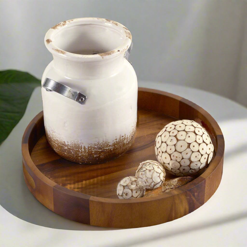 Round Acacia Serving Tray