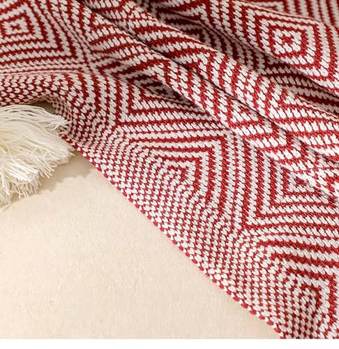 Taupe Diamond Knit Throw Blanket