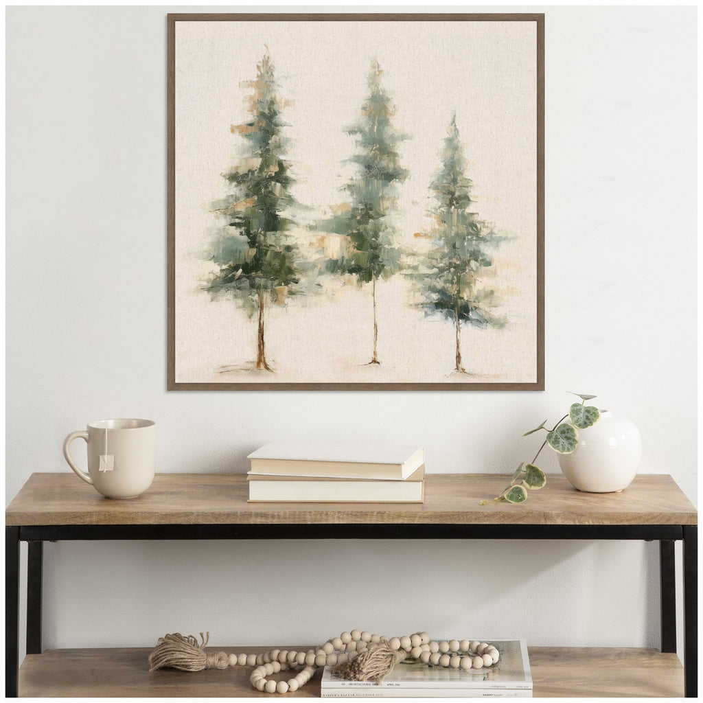 Sylvie Evergreen Forest Framed Canvas