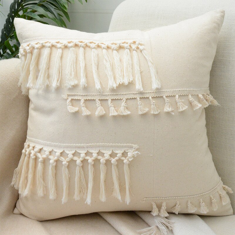 Boho Tassel Pillow Cover