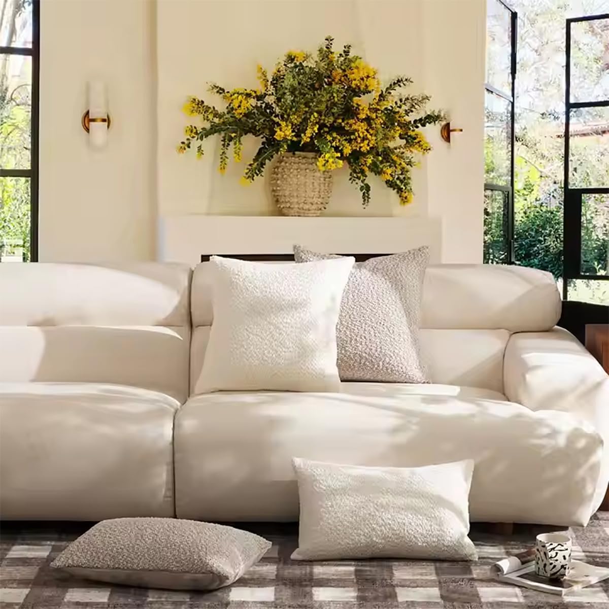 Chenille Bouclé Lumbar Pillow
