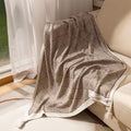 Taupe Diamond Knit Throw Blanket