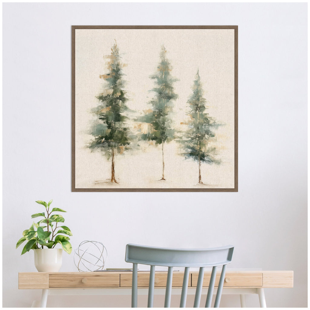 Sylvie Evergreen Forest Framed Canvas