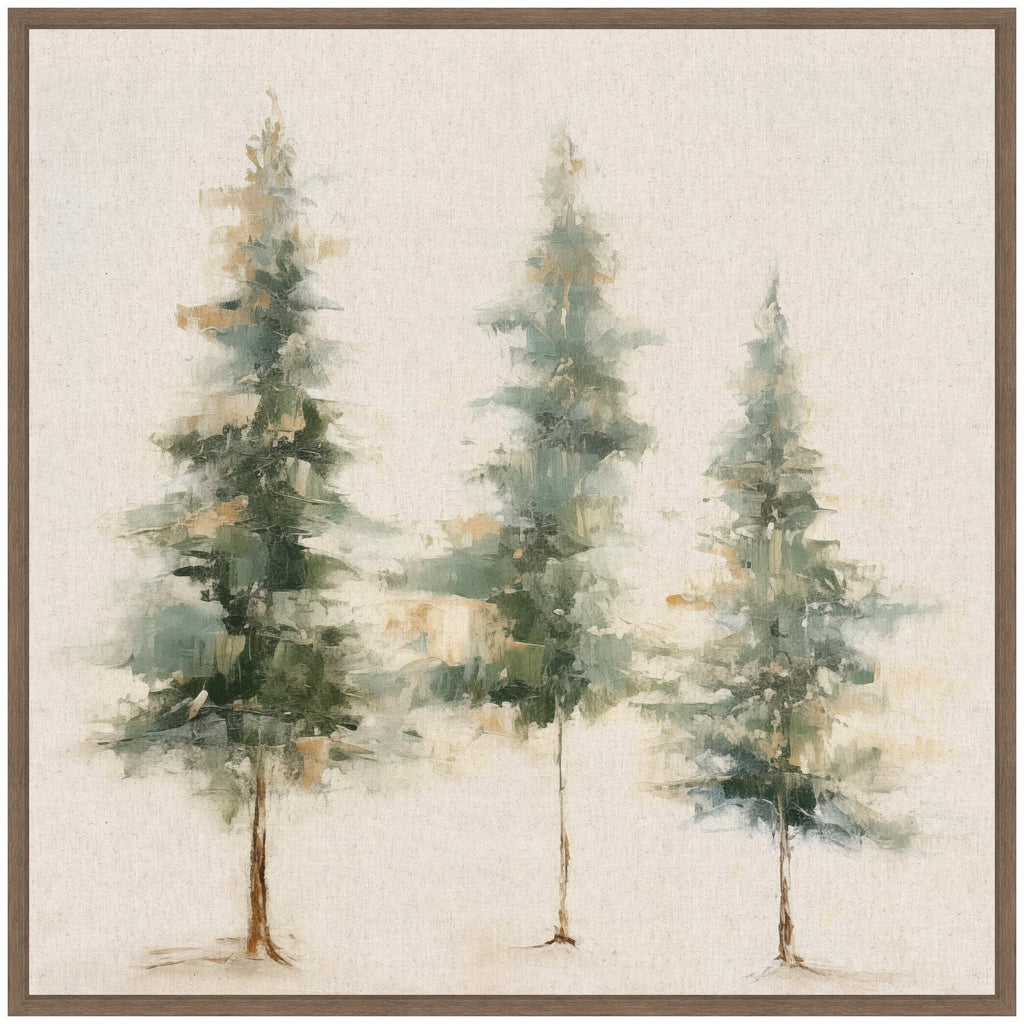 Sylvie Evergreen Forest Framed Canvas