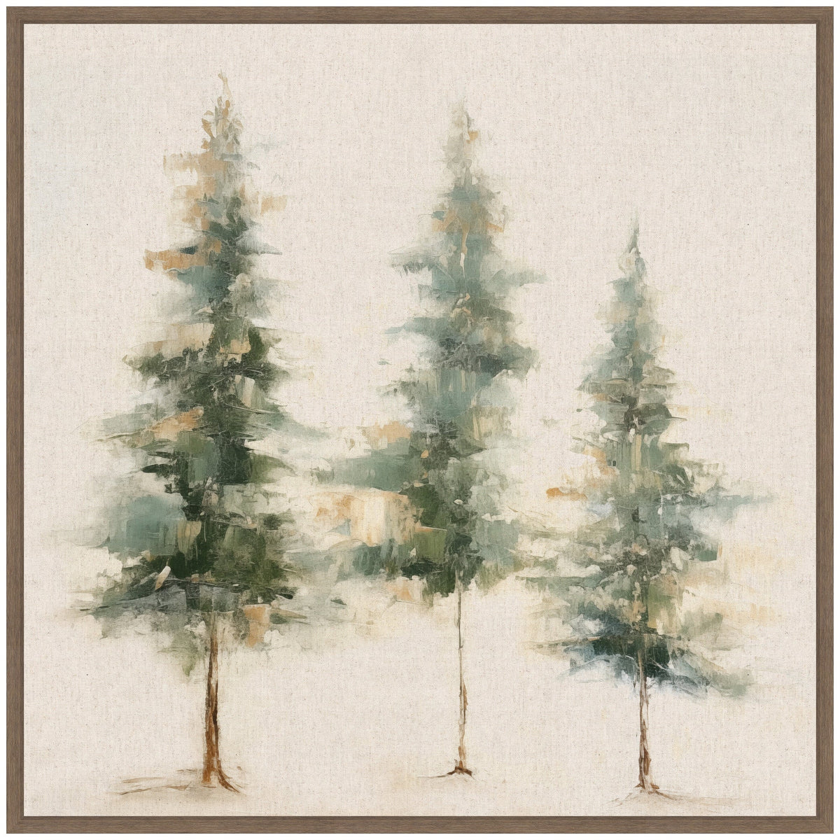 Sylvie Evergreen Forest Framed Canvas