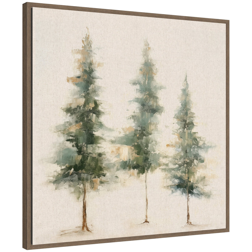 Sylvie Evergreen Forest Framed Canvas