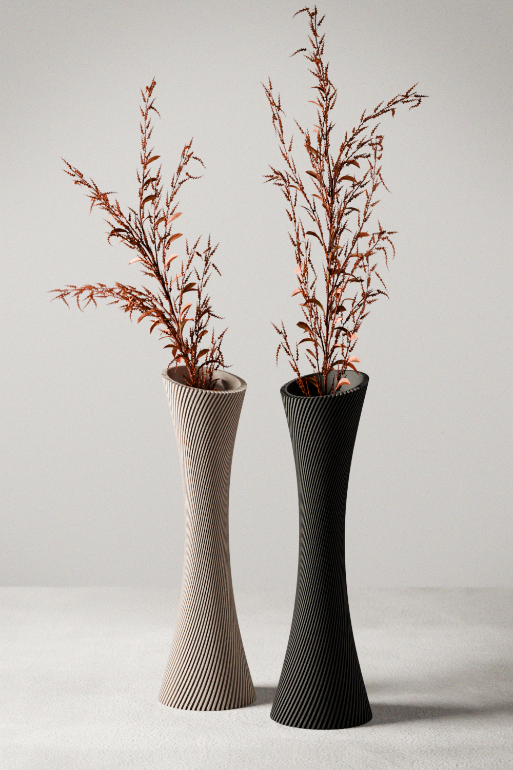 Spiral Rose Sculptural Vase