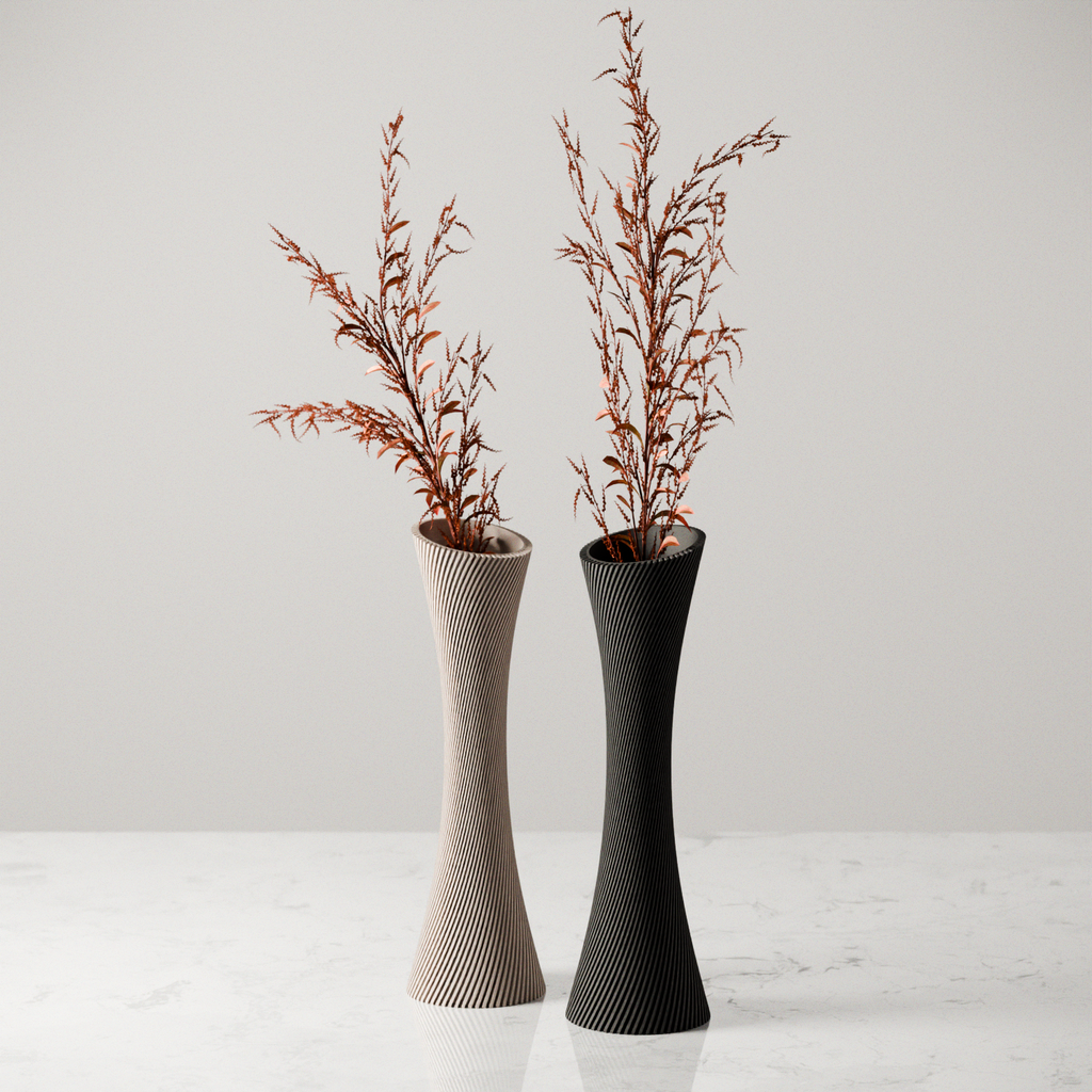 Spiral Rose Sculptural Vase