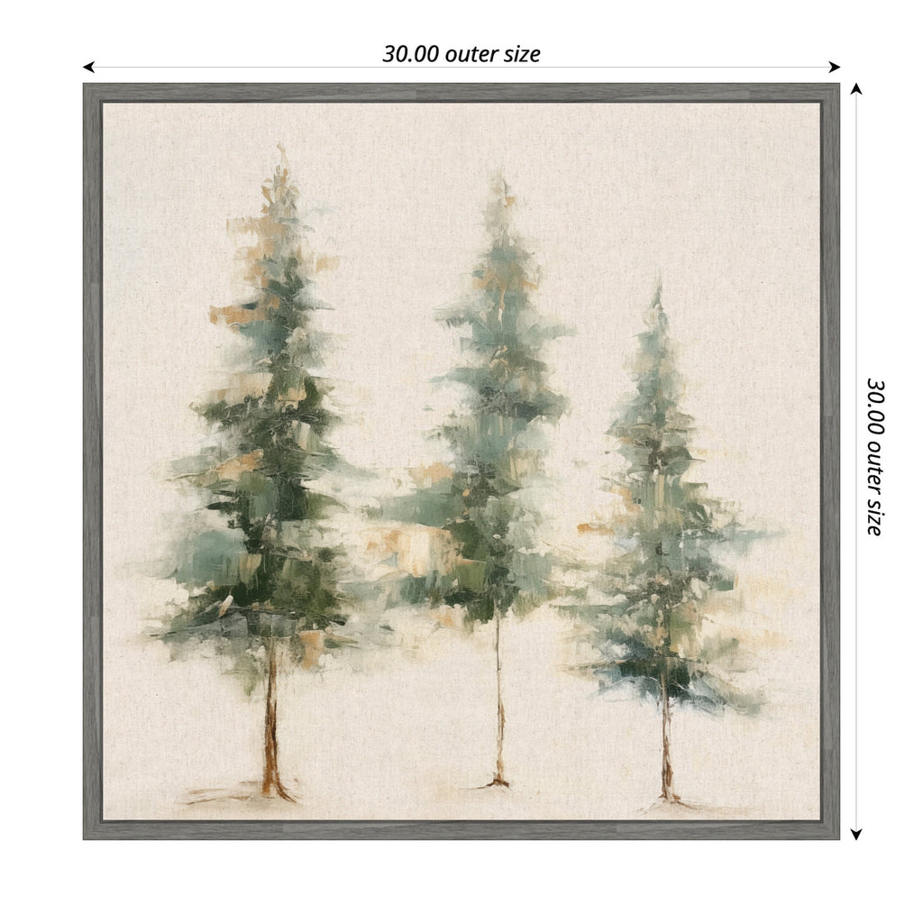 Sylvie Evergreen Forest Framed Canvas