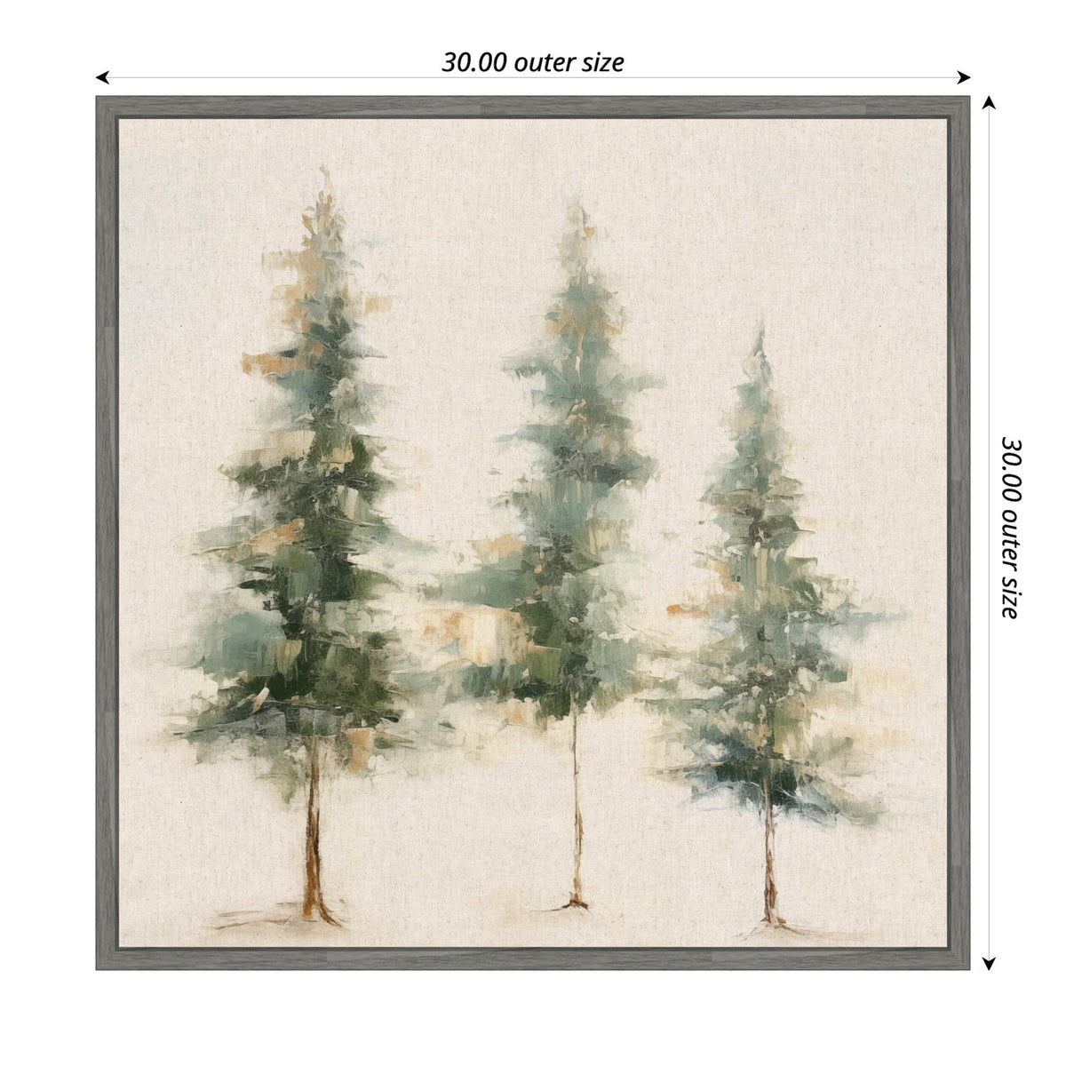 Sylvie Evergreen Forest Framed Canvas