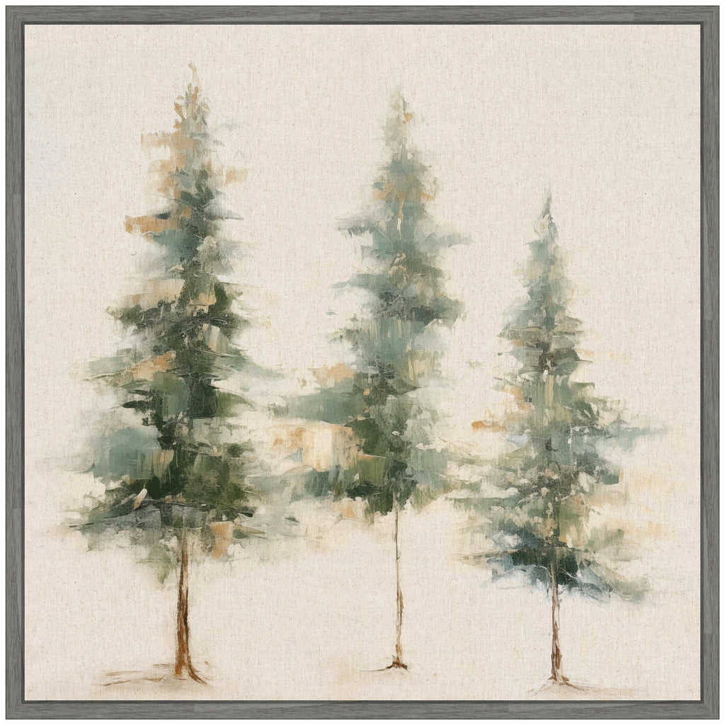 Sylvie Evergreen Forest Framed Canvas