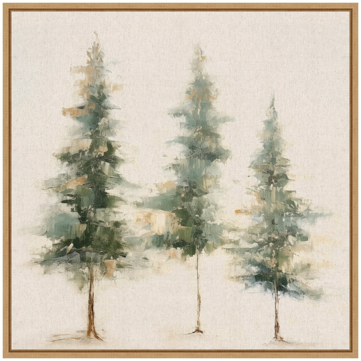 Sylvie Evergreen Forest Framed Canvas