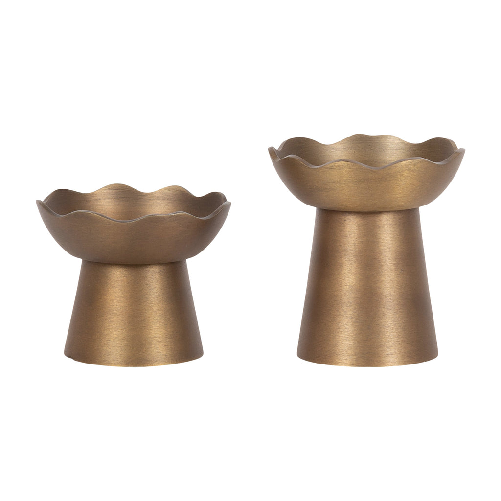Alessia Metal Pillar Candle Holders