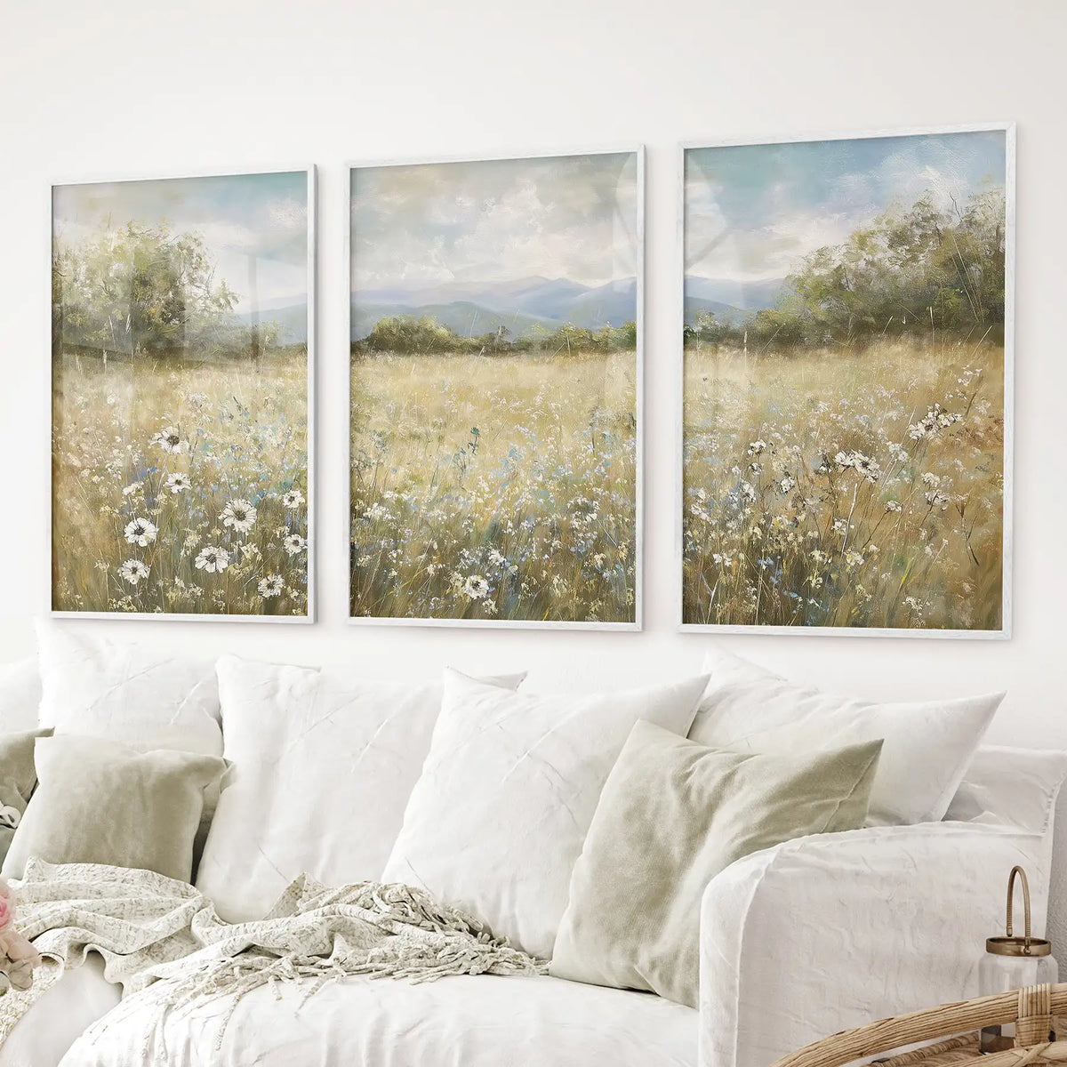 Meadow Wildflowers Prints, Set of 3