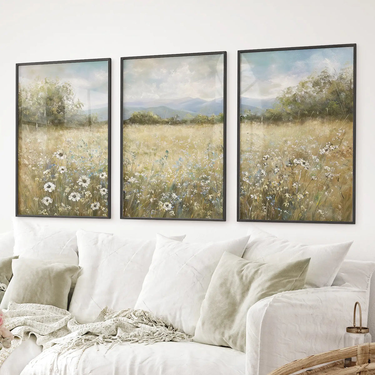 Meadow Wildflowers Prints, Set of 3