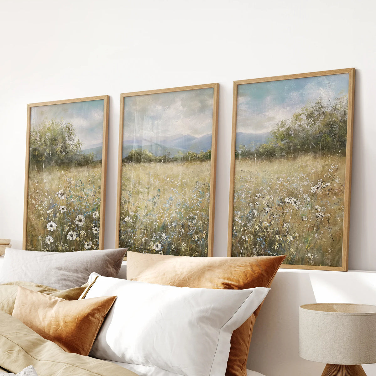 Meadow Wildflowers Prints, Set of 3